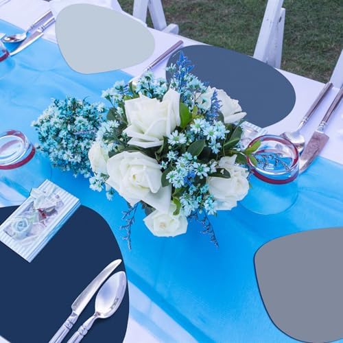100 Pcs Disposable Paper Placemats Bulk 16.5"x13" Pebble Shape Place Mats - Image 5