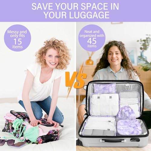 8 Set Packing Cubes for Travel, Luggage Packing Organizers Accessories Large - Image 5