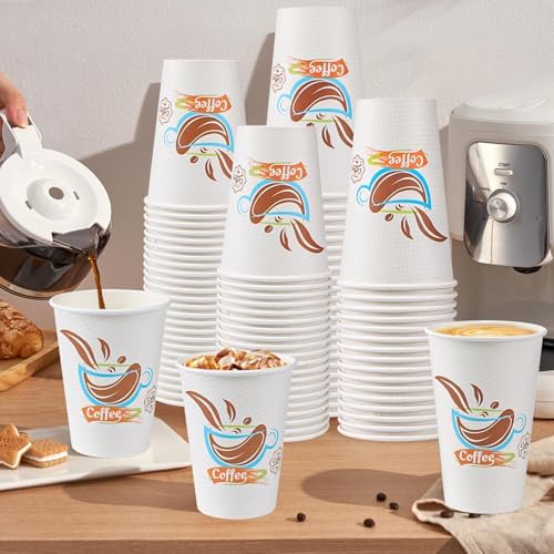 Lamosi 180 Pack 12 oz Coffee Cups, Disposable Paper Cups No Lids - Image 4