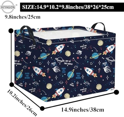 Rectangular Space Basket for Boys Baby Storage Basket Storage Bin Organizer Box - Image 6
