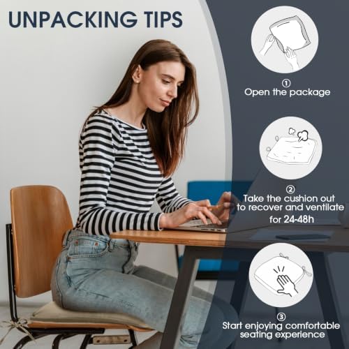 TushGuard Chair Cushions, 4 Pack Memory Foam Chair Pads - Image 6