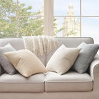 Topfinel 4 Packs Neutral Decorative Throw Pillows Covers 24x24 Inch - Image 7