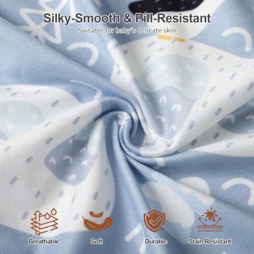 Pack N Play Sheets Fitted, Mini Crib Sheets, Breathable Soft Unisex Playard - Image 3