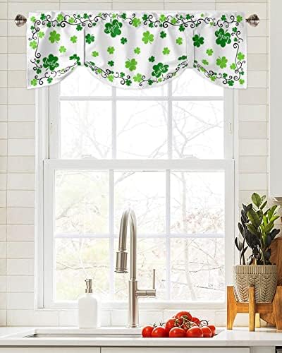 St. Patrick's Day Blackout Tie Up Valance Curtains - Image 2
