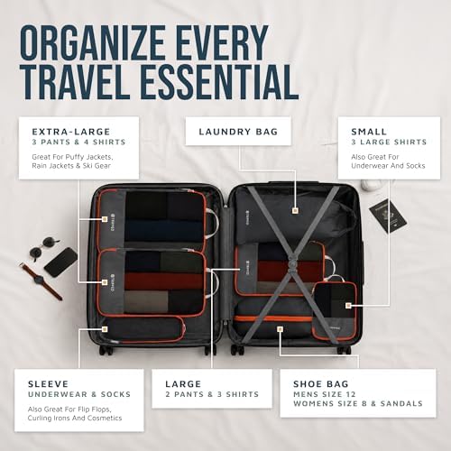 TRIPPED Travel Gear Large Compression Packing Cubes 7-Piece Set - Image 2