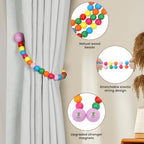 KLOGTSIND Magnetic Curtain Tiebacks, 2 Pack Wood Bead Curtain Holdbacks - Image 5
