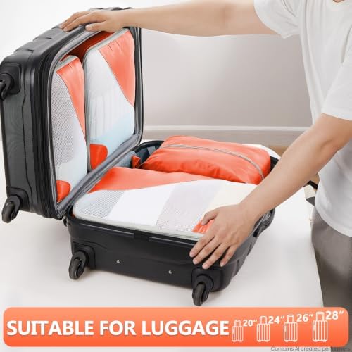 OlarHike Packing Cubes for Travel, Gifts for Women Mom, Anti-Tearing Suitcase - Image 6