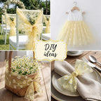 4 Pcs Yellow Daisy Table Runner 29x70 Inch, Lace - Image 5