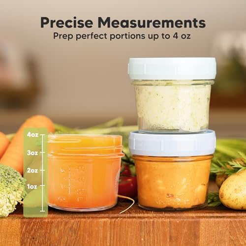 KeaBabies 6pk 4oz Glass Baby Food Containers - Image 3