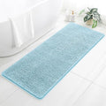 Chenille Bathroom Runner Rug 24"x60" Baby Blue, Plush Bath Mat by Kildoss