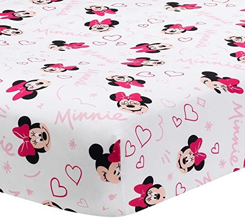 Lambs & Ivy Disney Baby Minnie Mouse Love 3-Piece Pink Nursery Crib Bedding Set - Image 4