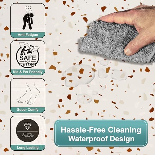 Sorbus Wood Grain Floor Tiles Foam Mat EVA Interlocking Mats Tile 3/8-Inch - Image 4