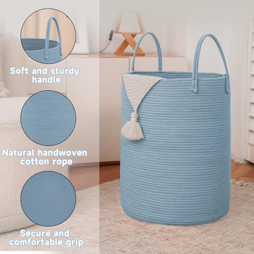 JMvicyroam 60L Cotton Rope Laundry Basket Hamper - Image 6