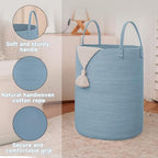 JMvicyroam 60L Cotton Rope Laundry Basket Hamper - Image 6