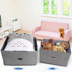 Large Linen Fabric Foldable Storage Bins - Image 4