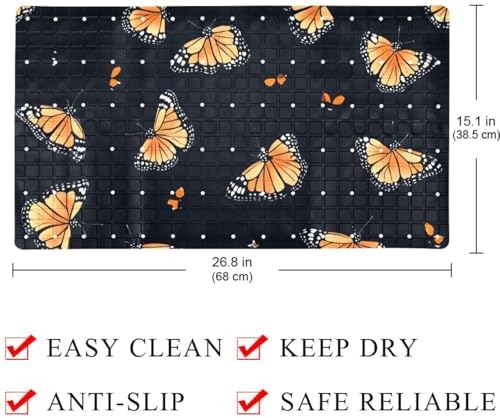 Non Slip Shower Mat Bathtub Mat 15.1x26.8 Inch, Quick Dry Bath Mat - Image 3
