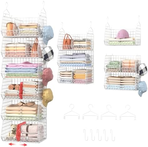 6 Tier Extra Large Hanging Closet Organizer, Closet Storage Hanging by Jautokerdar