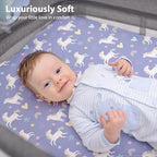 Baby Bedside Bassinet Sheets Fitted Girl, 33”x20” Compatible - Image 6