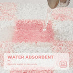 GRANNY SAYS Checkered Pink Bathroom Rug, Cute Bath Mat - Image 4