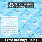 Yimobra Square Shower Mat Non Slip, Super Strong Suction Cups, Machine Washable - Image 3