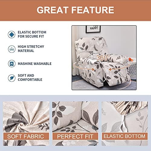 Recliner Chair Covers 4-Pieces Recliner Slipcovers Lazy Boy Chair Covers - Image 3