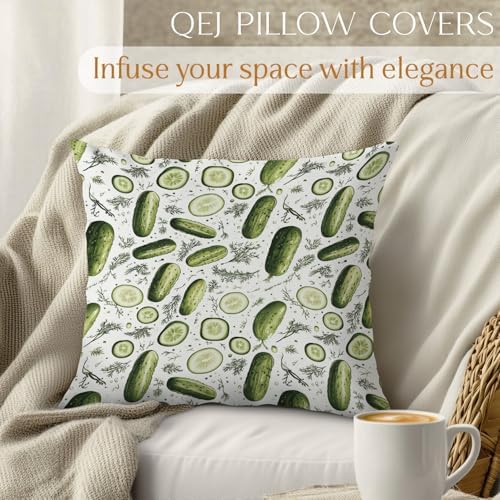 Pickle Pillow Cover 18x18 Double-Sided, Pickle Lover Gifts - Image 2