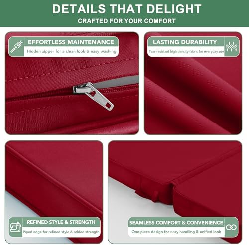 Summsun Patio Dining Seat Cushions Set of 4, 20 x 20 Inch - Image 5