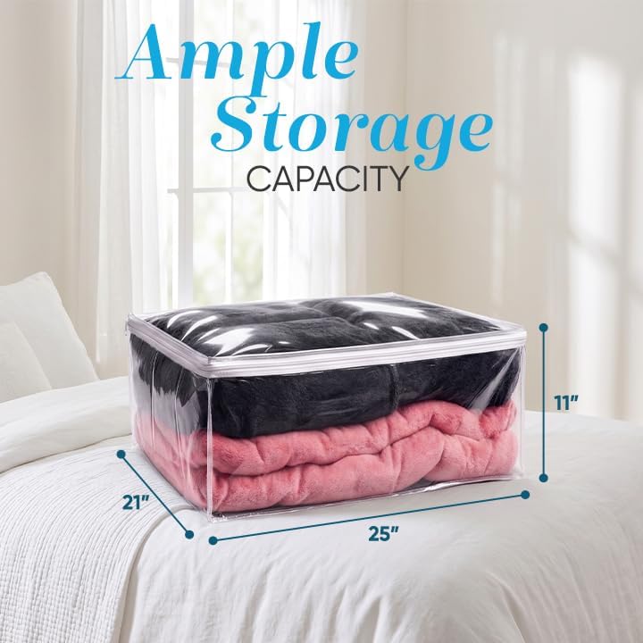 Handy Laundry Comforter Storage Bag – Large 90L Clear Zippered Organizer - Image 2