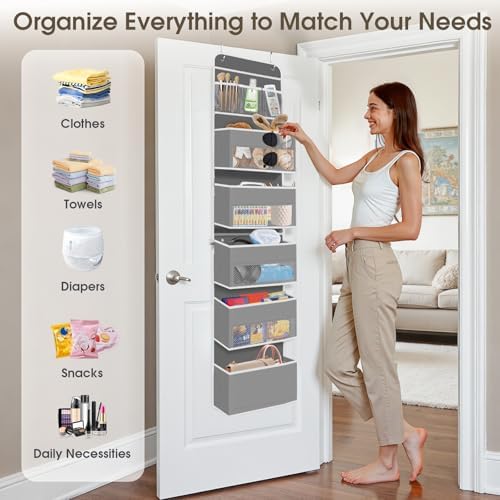 1Pack Over The Door Organizer Large Capacity Hanging Storage Room Organizer - Image 6