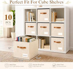 Storage Cubes 10 Pack, 11 Inch Fabric Storage Cubes Organizer Bins - Image 2