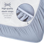 GUNTAIL Crib Sheets for Boys Girls, 100% Cotton Fitted Crib Sheet 2 Pack for - Image 5