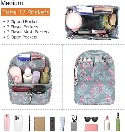Surblue Backpack Organizer Insert Liner Hanging Travel Rucksack Purse and - Image 3