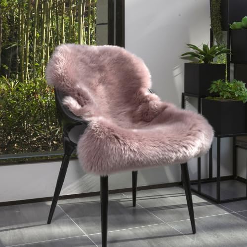 Genuine Real NZ Sheepskin Area Rug Fluffy Lambskin Living Room Pink 2x3.2ft - Image 2