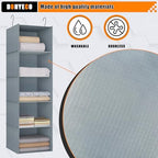 Hanging Closet Organizer 5-Shelf, Oxford Fabric Wardrobe Storage - Image 4