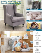 CRFATOP Wingback Chair Covers Wing Armchair Slipcovers - Image 4