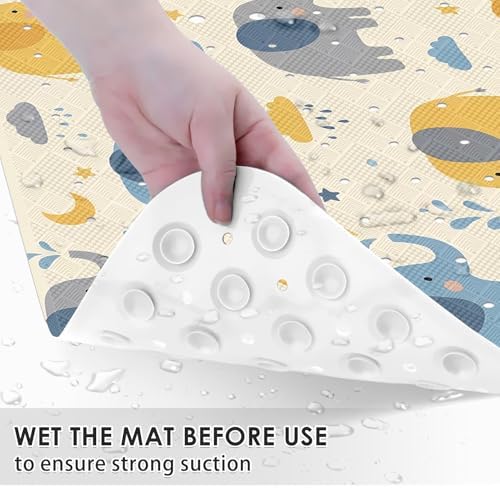 Bathtub Shower Mat 40X16 Inch, for Toddler, Star Cloud - Image 7