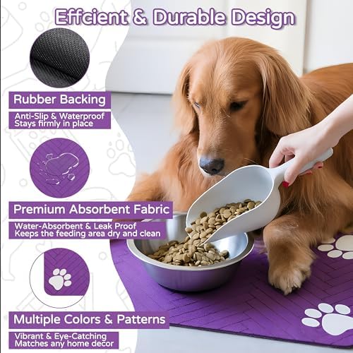 Dog Cat Food Mat, Absorbent Pet Feeding Mat - Image 4