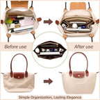 OPPOSHE Purse Organizer Insert for Longchamp Le Pliage, Premium Felt Long Champ - Image 3