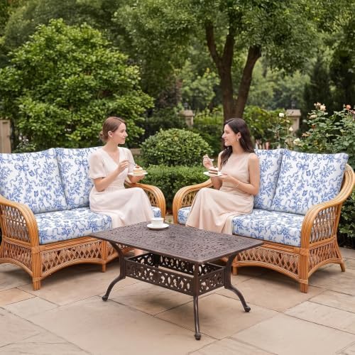 8Pcs Patio Cushion Covers Stretch Outdoor Furniture Protector Slipcovers - Image 2