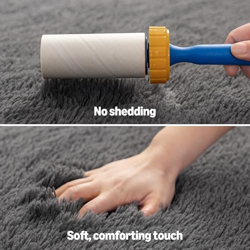 Amazon Basics Fluffy Washable Area Rug, Bedside Shaggy Carpet - Image 4
