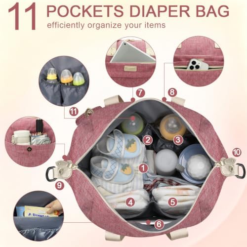 Pritent Diaper Bag Tote Waterproof Maternity Baby Bags - Image 5