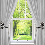 HIKMLK Leaf Shaped Curtain Tieback Holdbacks 2pcs, Handmade Metal Curtain Side - Image 5