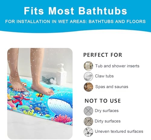 XIYUNTE Bath Mat for Tub Non Slip Bathtub Mat Non Slip 40x16 Baby Bath Mat - Image 6