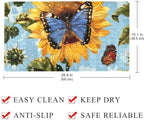 Shower Mat Non Slip, Sunflowers Butterfly Anti Slip Bath Mat - Image 4