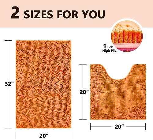 BOANKODU Bathroom Rugs Sets 2 Piece, Absorbent Bath Mat - Image 3