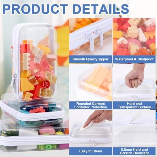 YOPCDJ Clear Hard Shell Zipper Case, Plastic Pouch - Image 3