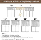 Chyhomenyc Moon Beige Valance for Windows, Light Filtering Faux Linen Textured - Image 4