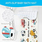 Baby Bath Mat for Tub, Non Slip Kids Bath Shower Mat - Image 4