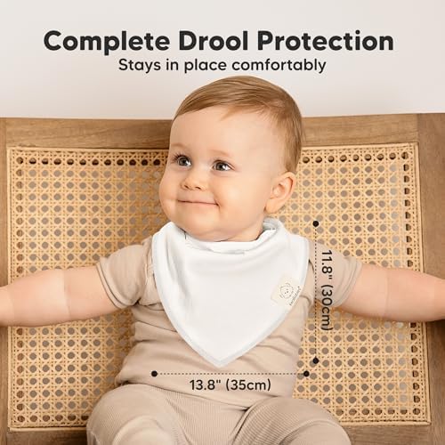 KeaBabies 8pk Organic Baby Bandana Bibs - Image 5