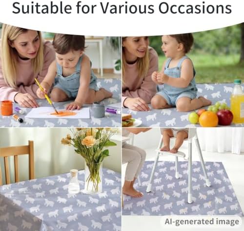 Non-Slip Baby Splat Mat for Under High Chair - Image 6